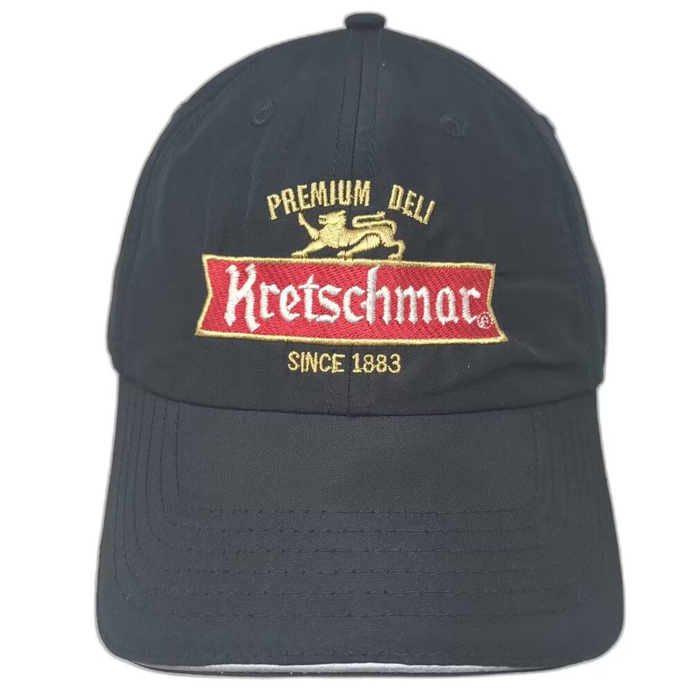 CORE365 Baseball Cap Black Red OS Strapback Kretschmar Premium Deli Logo Hat